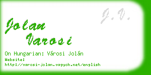 jolan varosi business card